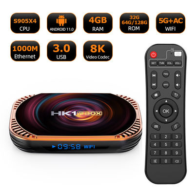 Smart Dreamlink IPTV Box HK1RBOX-X4 8K 4GB 2.4G/5G وای فای سفارشی