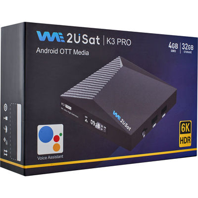 WE2U Sat K3 Pro IPTV Box اندروید لذت بردن از ورزش OEM بدون هزینه ماهانه